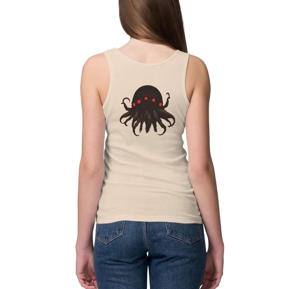 Shirts Graphic Tees: Deep Sea Guardian - Mythical Octopus with Glowing Eyes|legend of zelda breath of the wild hylian shirt