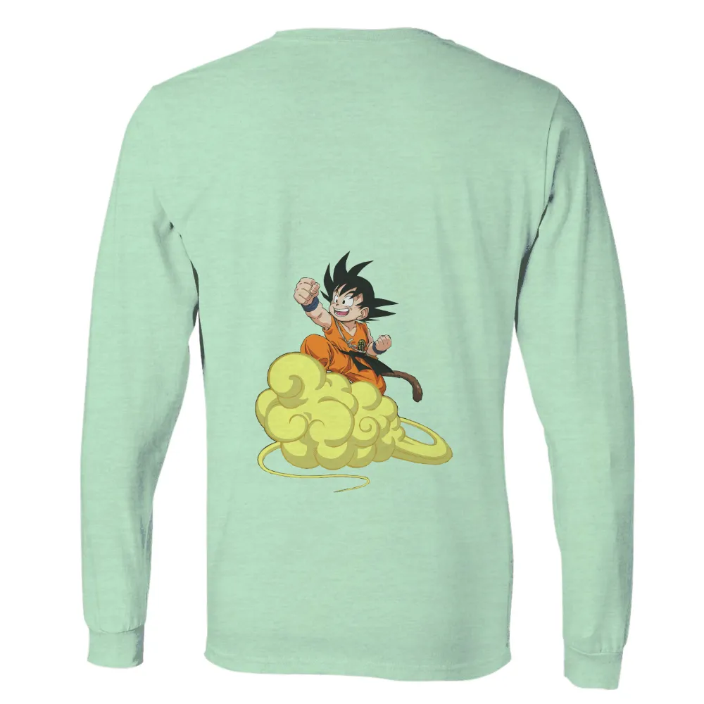 TShirt Design: Goku Riding the Nimbus Cloud - Anime Courage|goku power mode t shirt