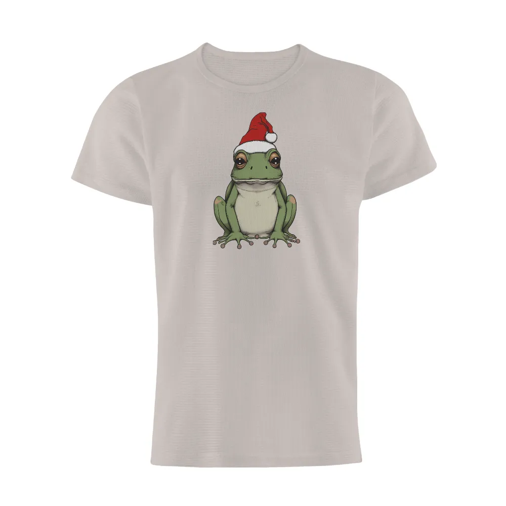 Frog in Santa Hat: Whimsical Holiday Shirts Graphic Tees|christmas gaming t shirt