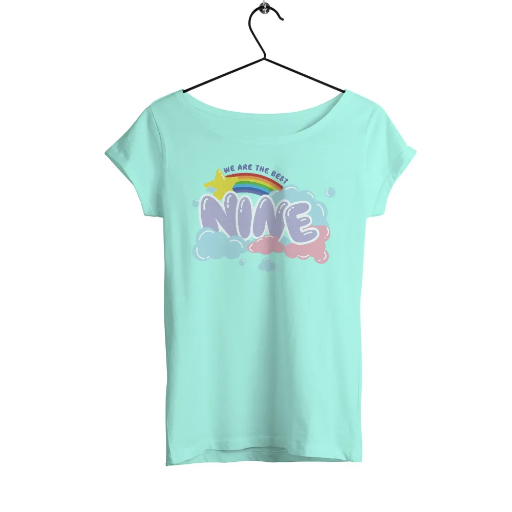 T-Shirts Custom: Embrace the Magic of Nine with Rainbow and Clouds|rainbow brite she ra jem shirt