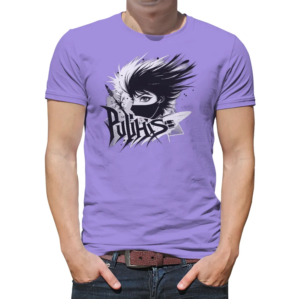 Tee Shirts Printed: Ryuki Anime Character Design|t shirt black and white roblox