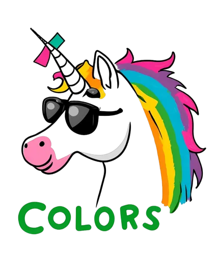 Graphic Tees: Luna the Rainbow Unicorn - Colors of Joy