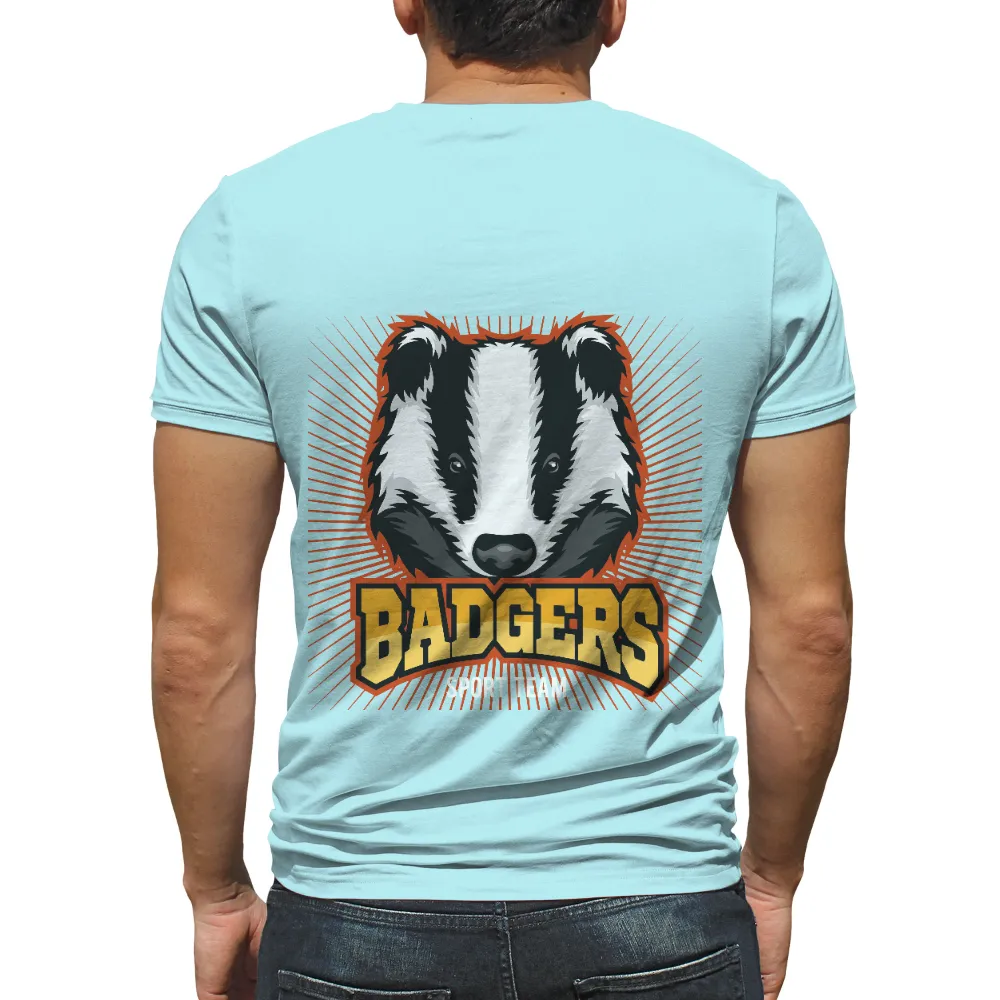 T-Shirt Printing: Bold Badgers Sport Team Mascot|pokemon forest shirt