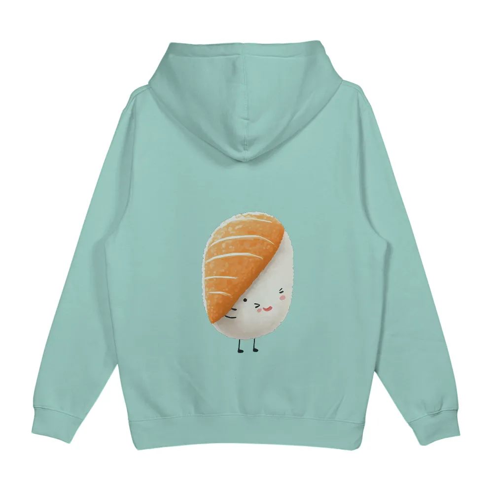 Customized Tee Shirts: Sushi-chan - Cute, Happy, and Adventurous| Orange fish and white rice