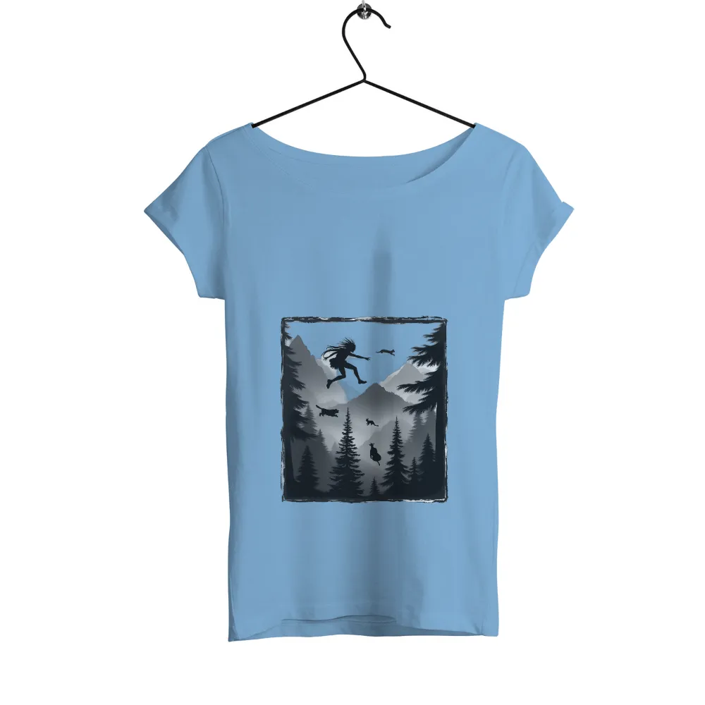 Shirts Graphic Tees | Adventure and Freedom in Nature|Person leaping through the air