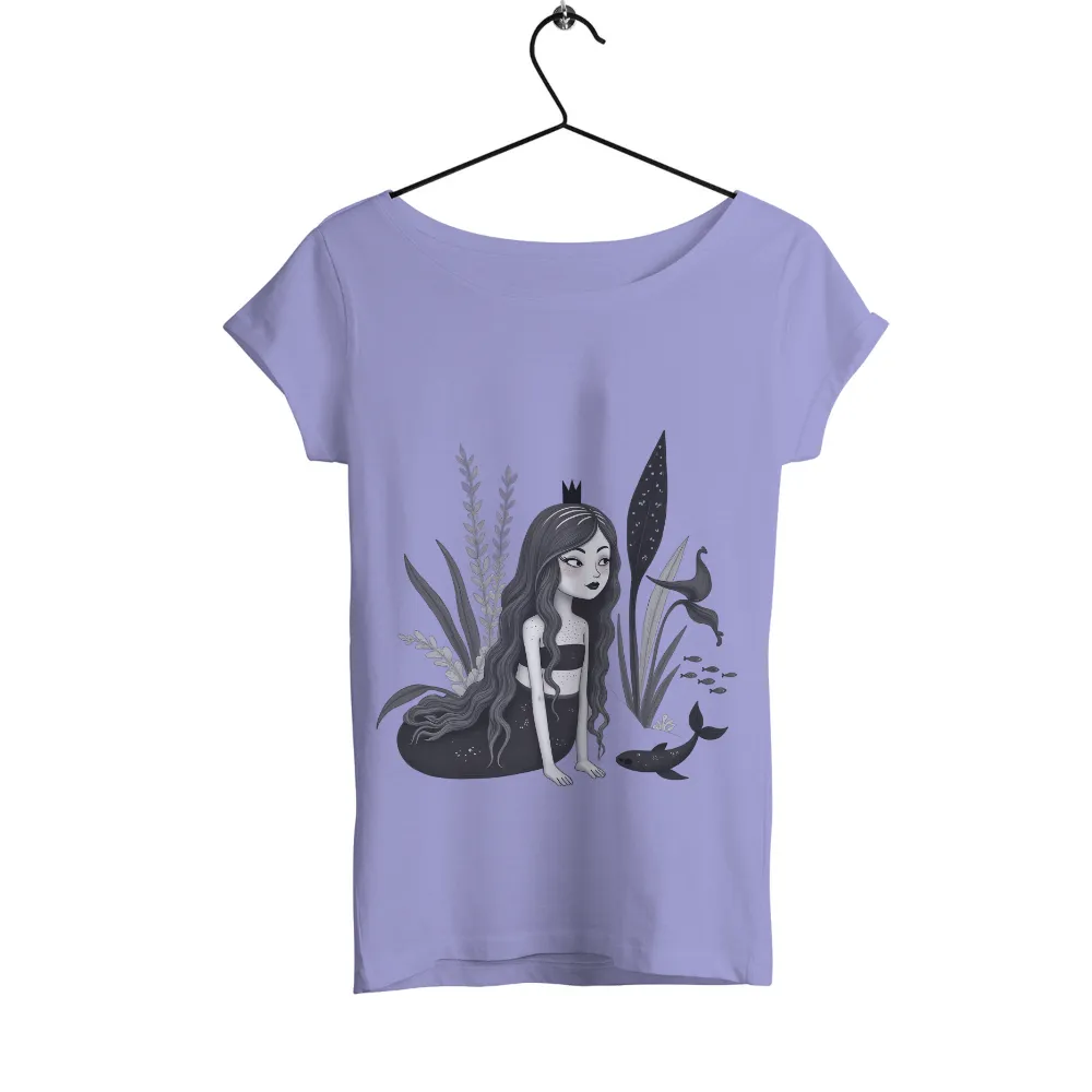 Tee Shirt Printing: Enchanting Mermaid in the Depths of the Ocean|mermaid valentine shirt