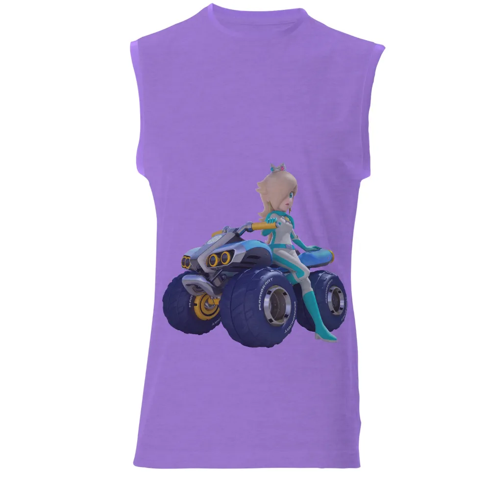 Custom Tee Shirts: Rosalina's Futuristic Racing Adventure|bleached racing shirts