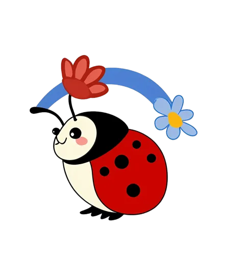 Customized Tee Shirts: Lily the Ladybug - Nature's Harmony