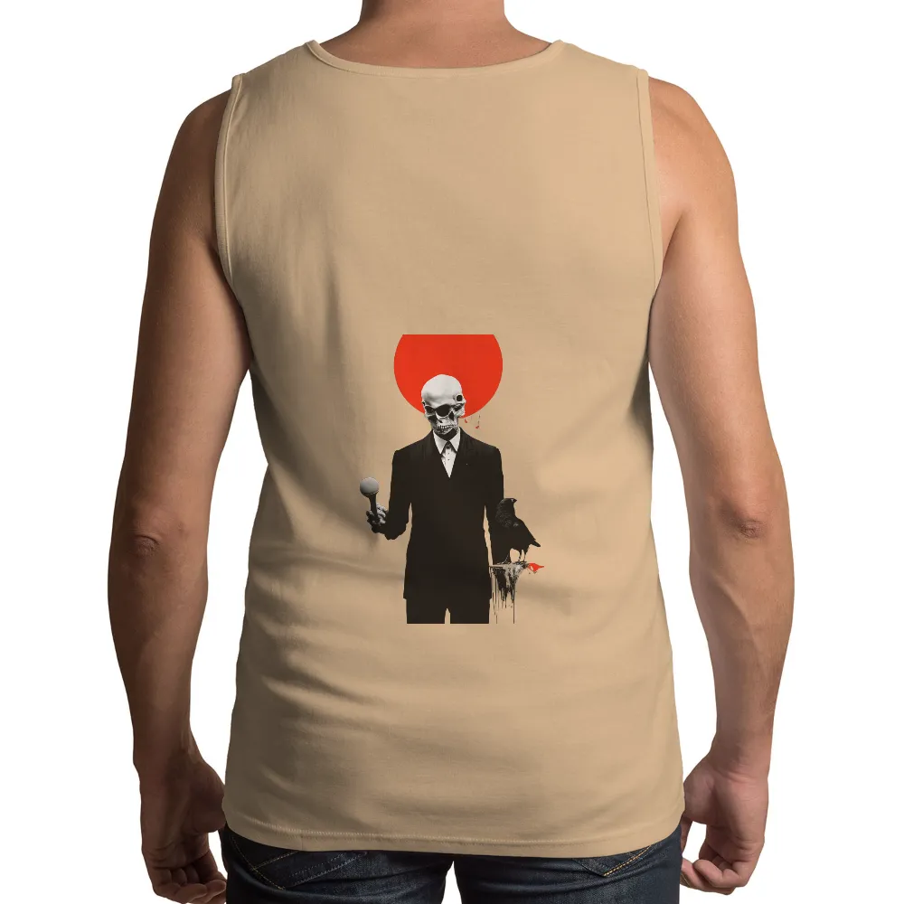 Graphic Tees: Skeleton in Black Suit with Ice Cream - Artistic Design|t shirt roblox elegant