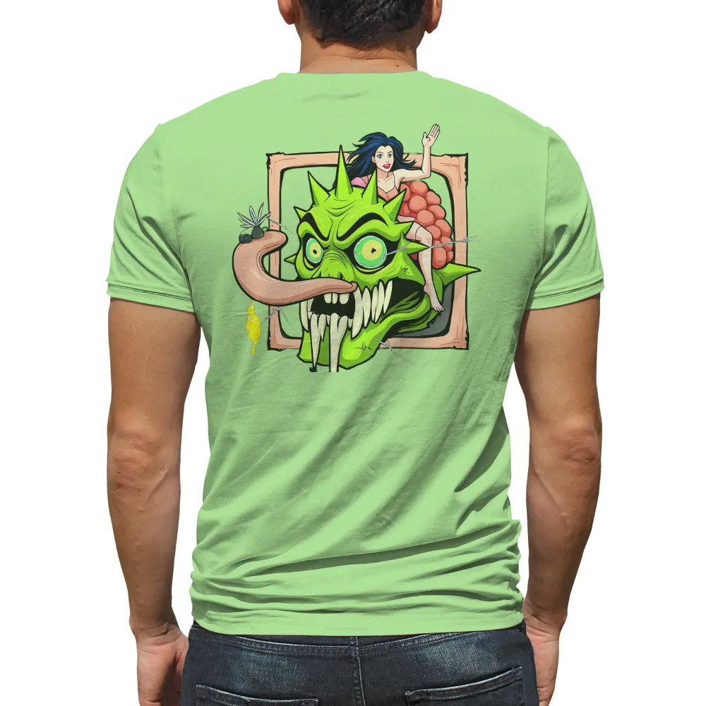 T-Shirts Design: Monster & Serene Woman - Pop Culture Tees| serene woman