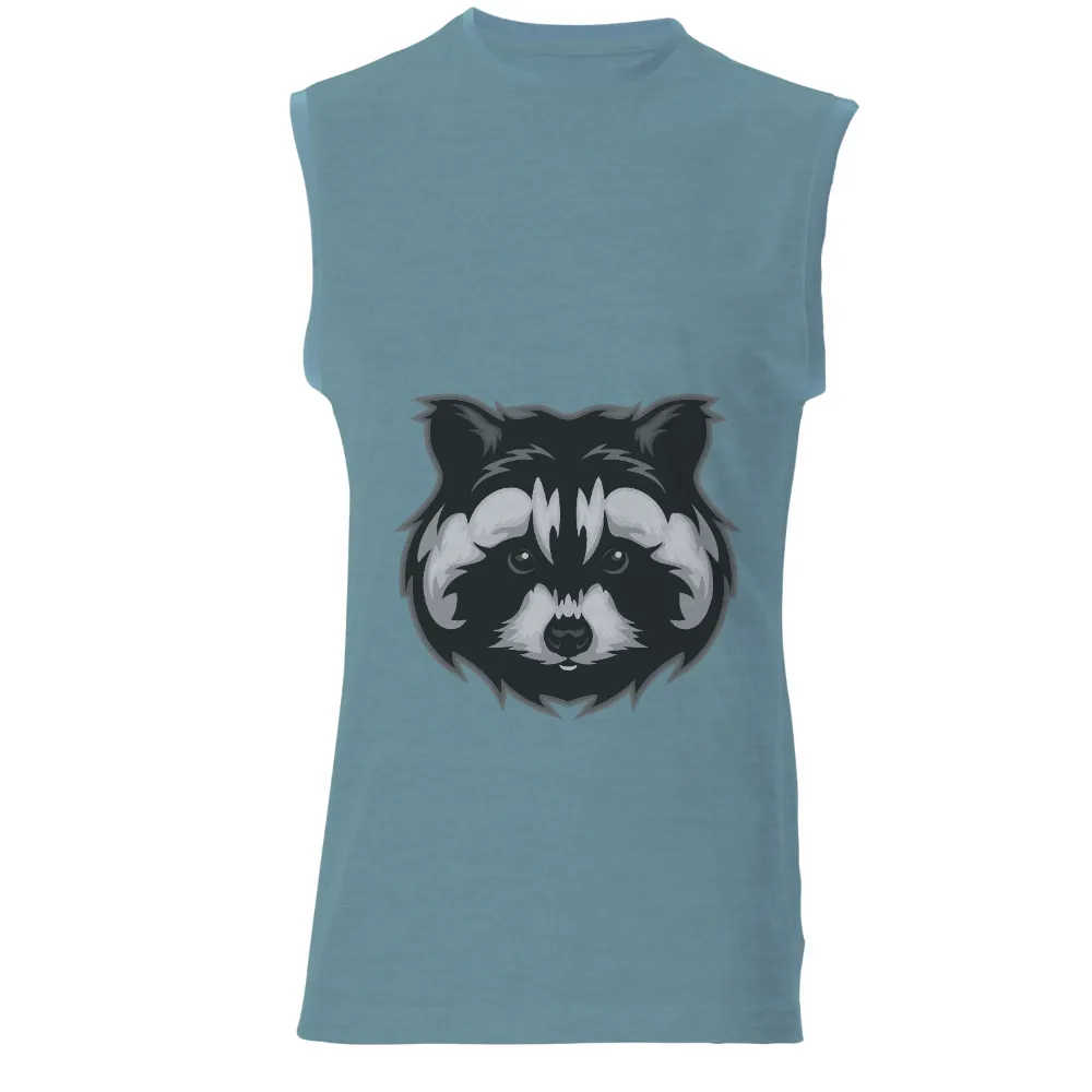 Custom T-Shirt Printing: Remy the Resilient Raccoon - Artistic Urban Design|hot topic black and white plaid studded skull