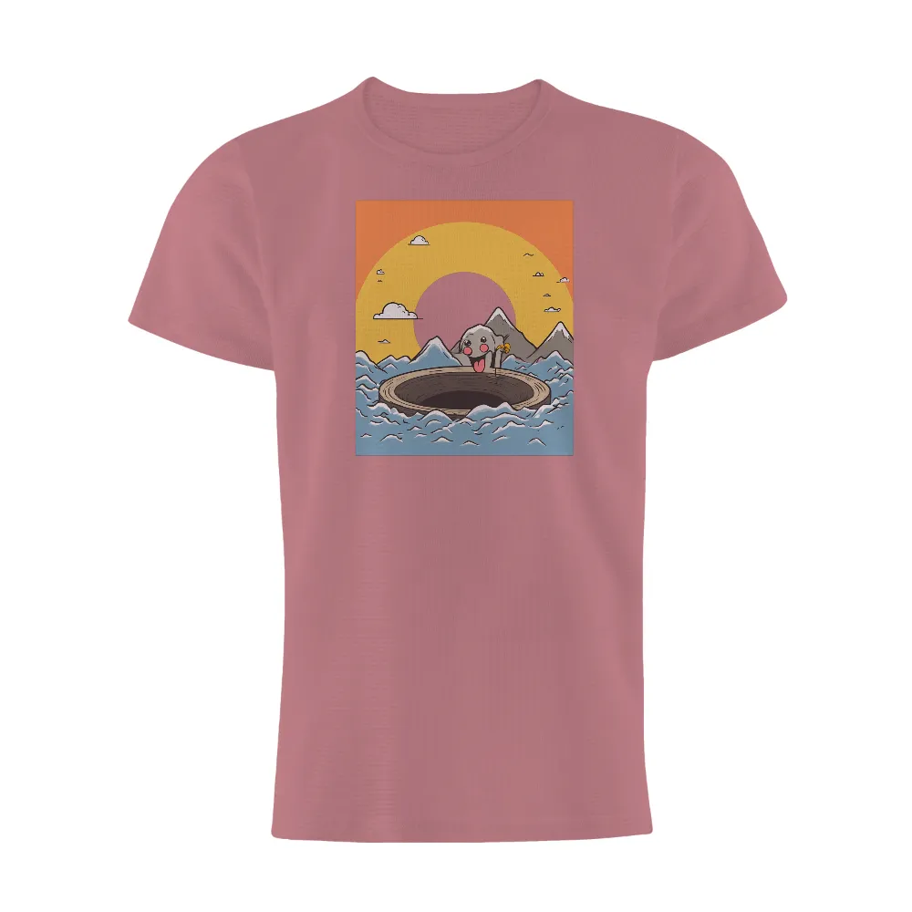 T-Shirt Printing: Momo's Onsen Adventure - Artistic Designs|cartoon characters with black shirt