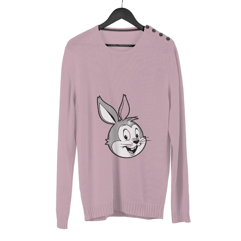 Graphic Tees: Nostalgic Rabbit Cartoon | Vintage Charm & Playful Expressions| vintage charm