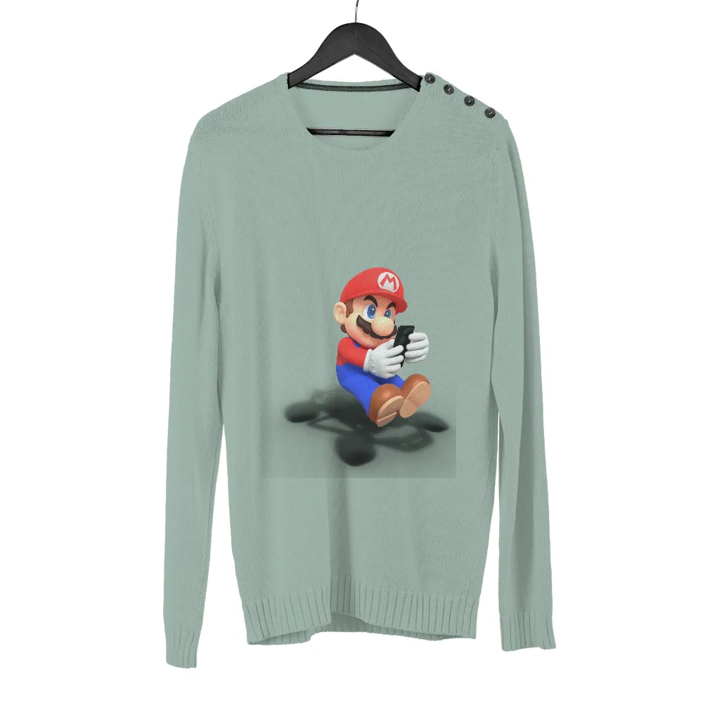 T-Shirts Custom: Mario Meets Modern Tech|roblox t shirt mario