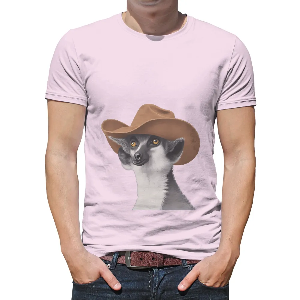 Customized Tee Shirts: Whimsical Lemur in a Cowboy Hat|adventure time dancing with monsters shirt