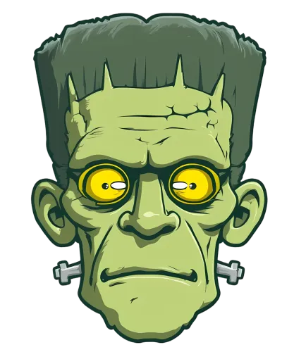 Shirts Graphic Tees: Frankenstein Monster Face - Vintage Horror Design