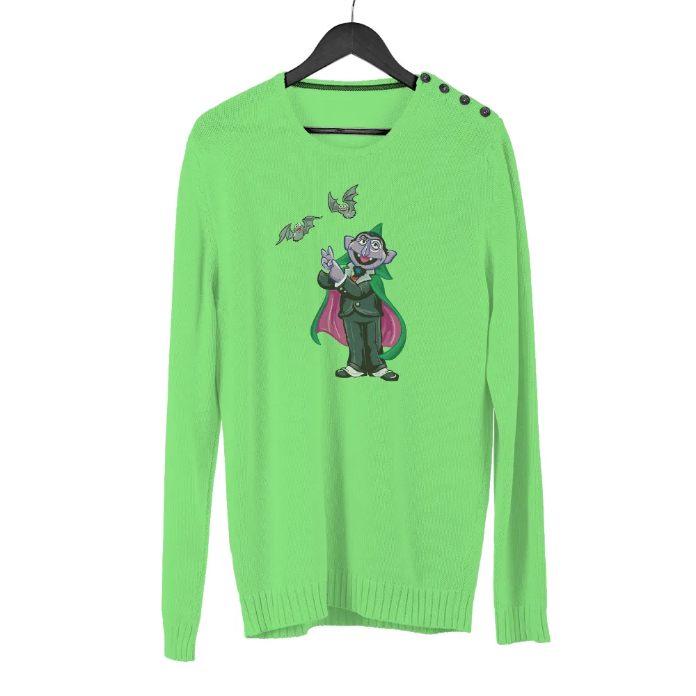 T-Shirt Printing: Count von Count - Playful Vampire Design|mordor fun