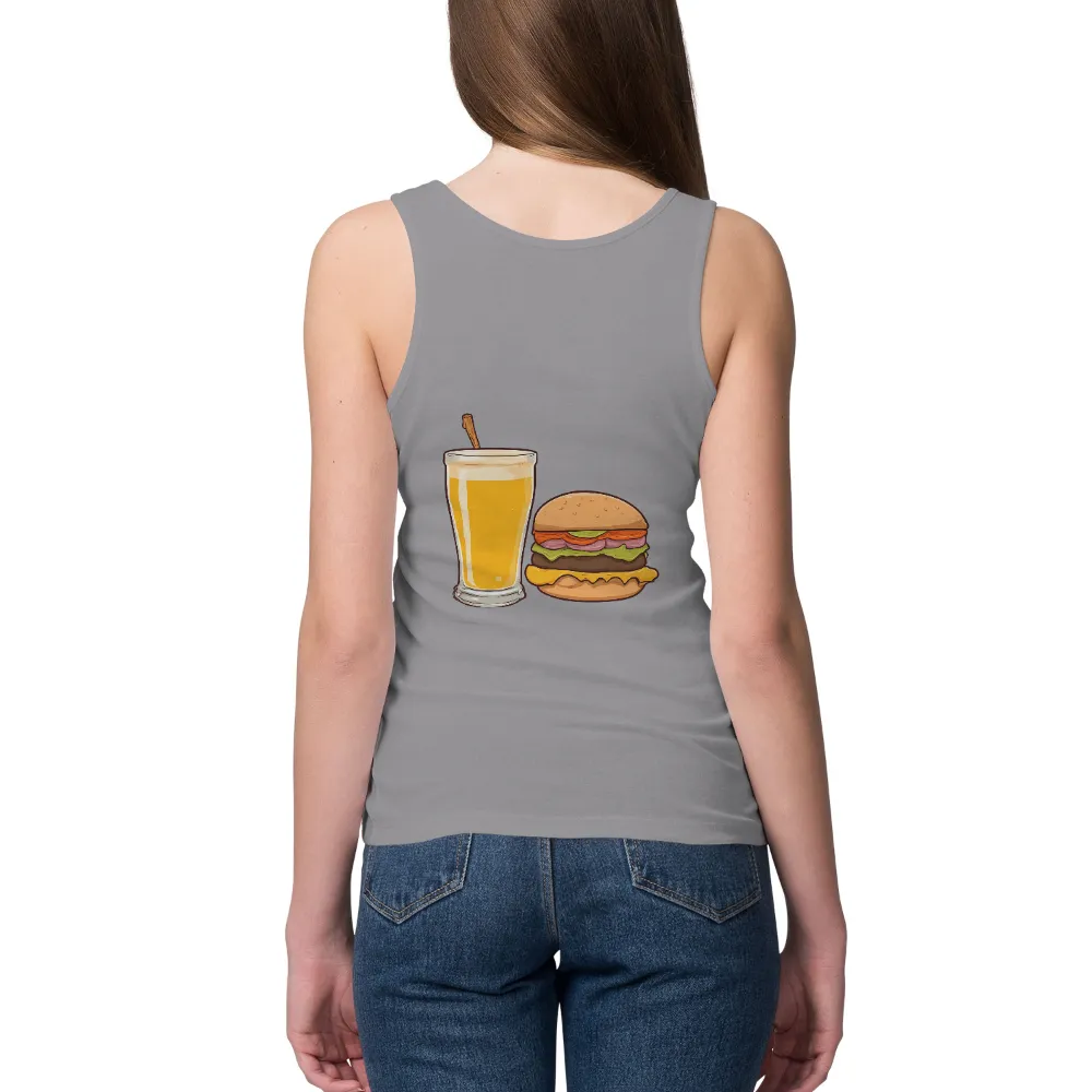 Shirts Graphic Tees: Burger & Beer - Celebrate Life's Simple Pleasures|red white and beer tee