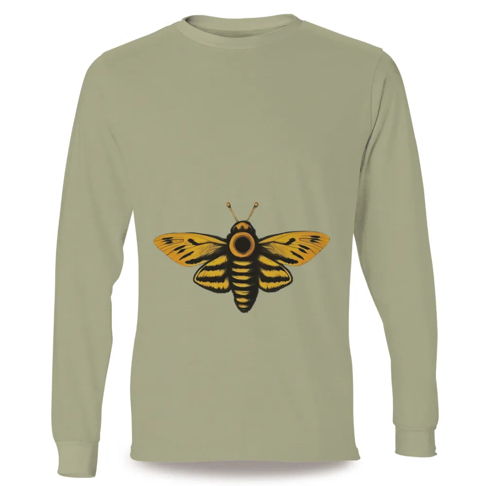 Graphic Tees: The Golden Whisper Moth - Artistic Mystery|graffiti nature