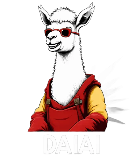 Custom Tee Shirts: Daiai the Fashionable Llama