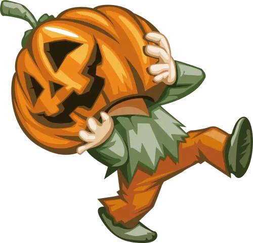 T-Shirts Design: Pumpkin Scarecrow Dancing in Halloween Fun