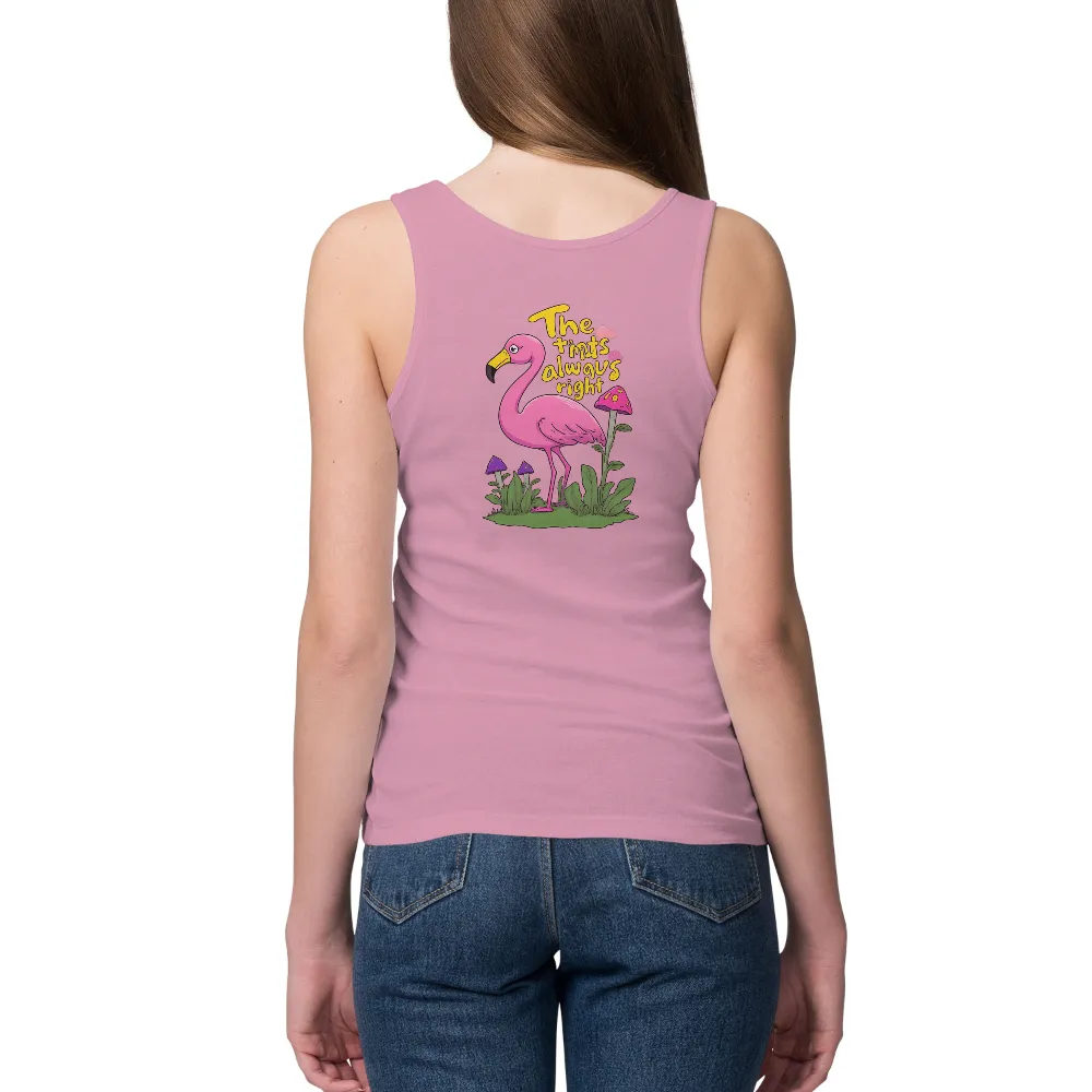 T-Shirts Pattern: The Tints Always Right - Whimsical Flamingo Design|pokemon magic shirt 1999