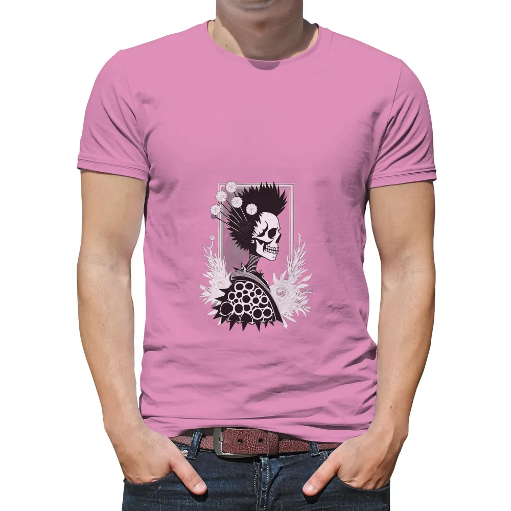 Custom Tee Shirts: Resilient Beauty in Cyberpunk Style|skull roblox t shirt