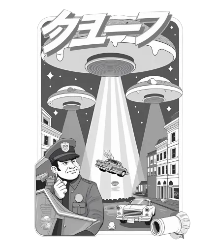 T-Shirt Printing: Alien Invasion in the City | Funny & Quote Tees