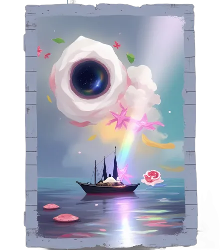 T-Shirts Custom: Dream Voyager - Surreal Journey with Sailor and Eye