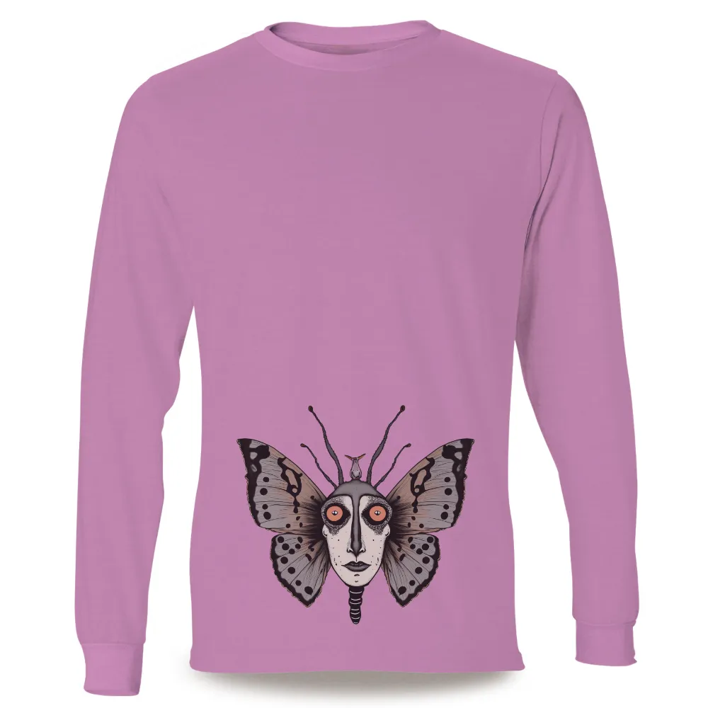 Graphic Tees: Butterfly Wings with a Mysterious Face|timothee chalamet butterfly shirt