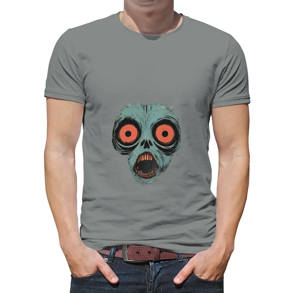 T-Shirts Design: Zombie Face - Horror and Humor Combined|roblox horror t shirt