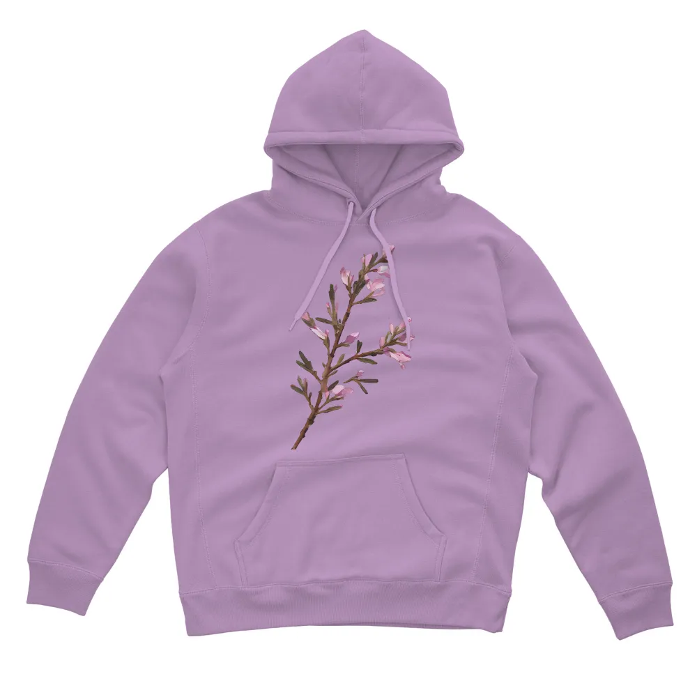 TShirt Design: Nature's Renewal - Pink Blossom Branch|spring t shirts for women