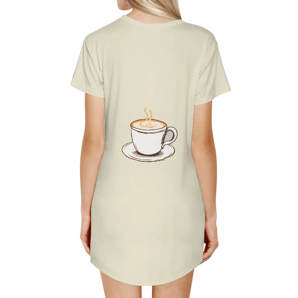 T-Shirts Custom: Embrace the Warmth of Morning Coffee|men's apt 9 untucked comfort knit button down shirt