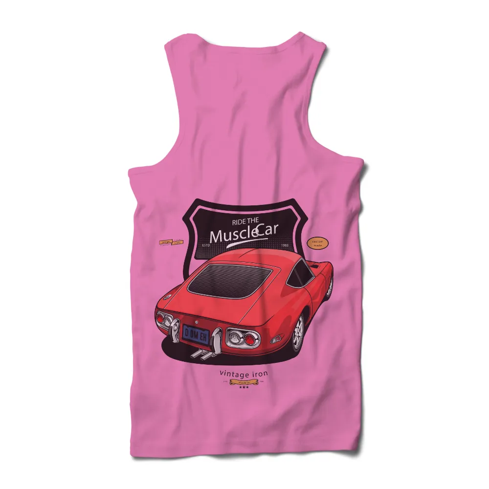 Graphic Tees: Ride the Muscle Car - Vintage Style Custom Made|the new day feel the power t shirt