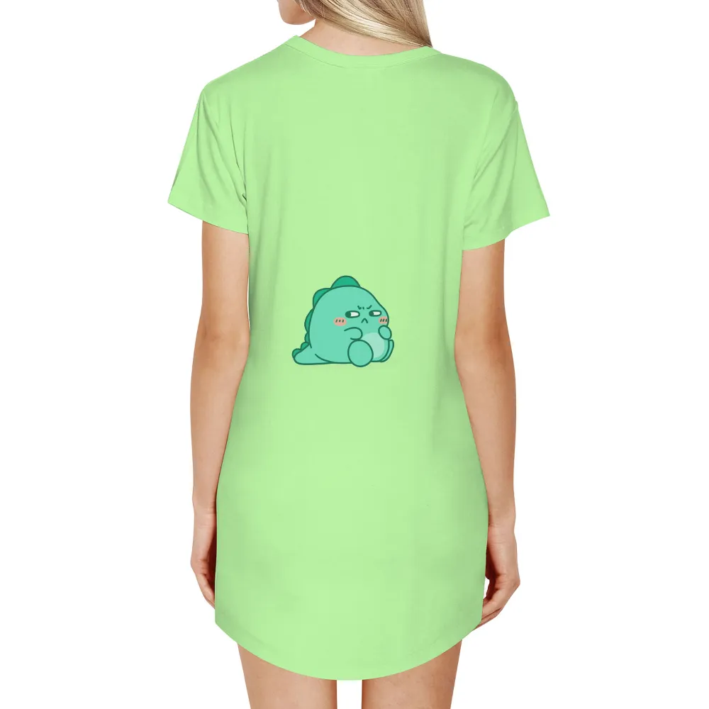 T-Shirt Printing: Dino's Confusion - Cute Cartoon Design|women cute easter shirts