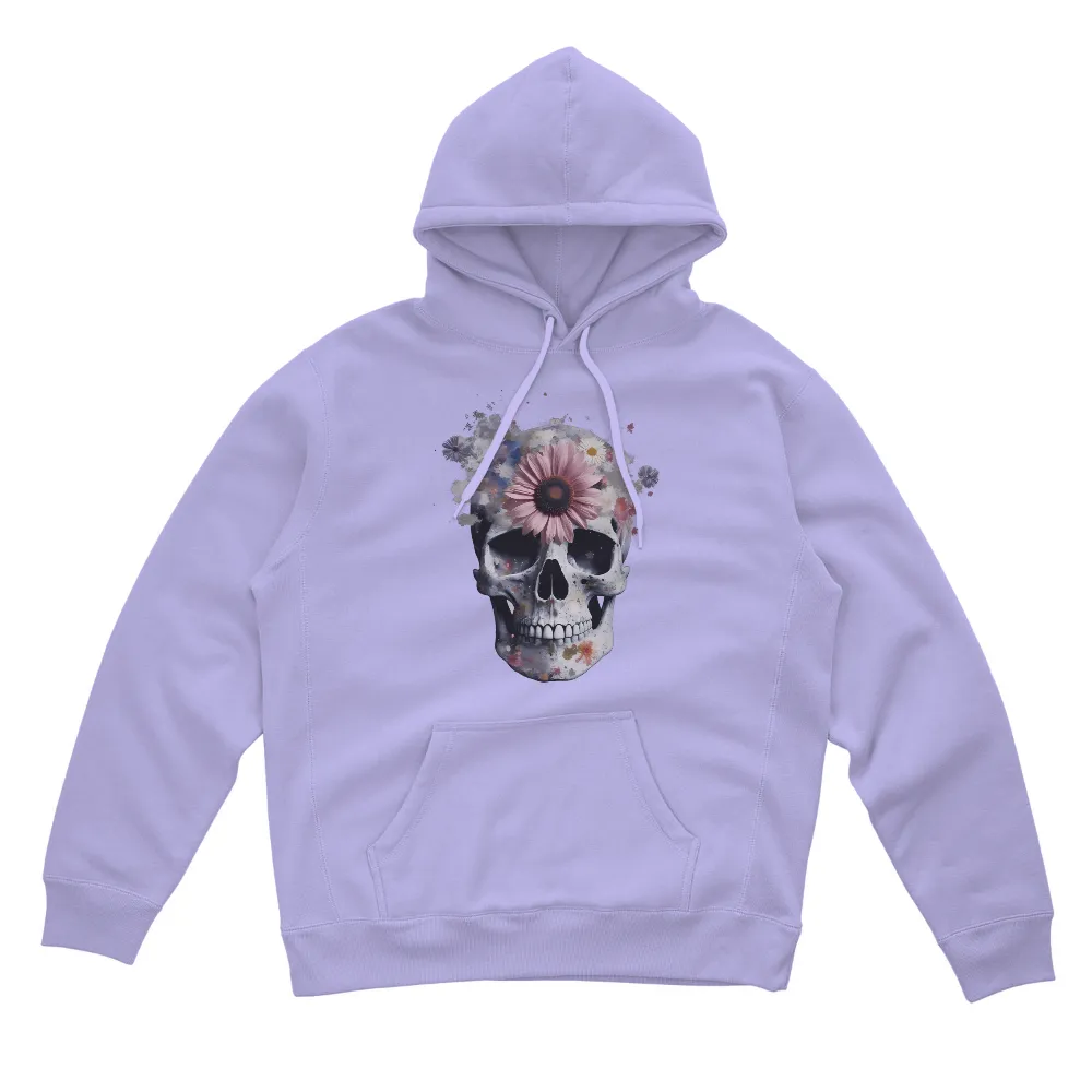 T-Shirts Design: Skull and Flowers - Life and Death Duality|roblox skull shirt