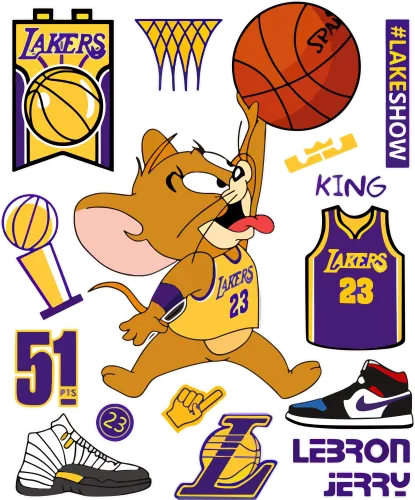 Lakers Show T-Shirts Pattern: LeBron Jerry Tribute