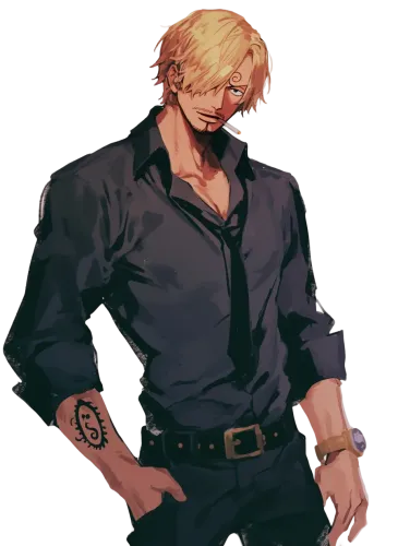 Sanji with a distinctive tattoo - one piece sanji shirt