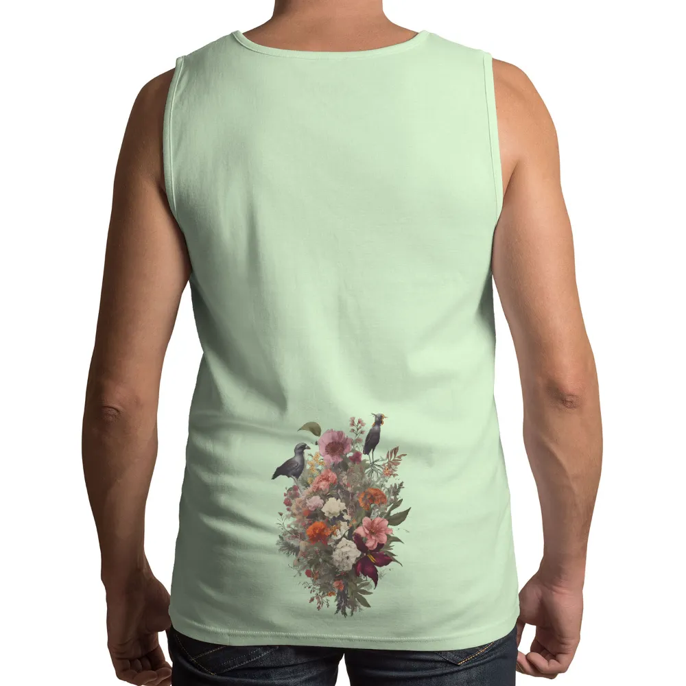 T-Shirt Printing: Birds and Flowers in Enchanted Forest|pokemon magic shirt