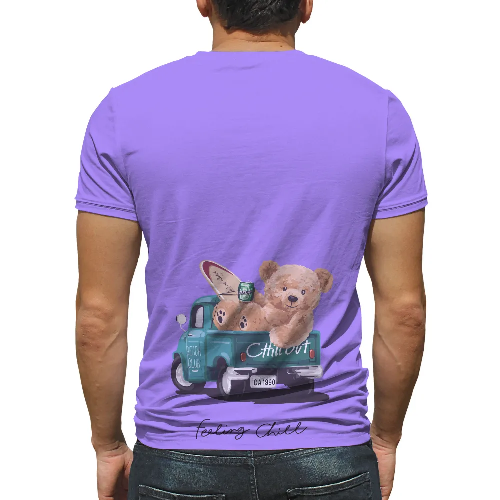 T-Shirts Design: Vintage Truck with Teddy Bear - Chill Out|huber beer t shirt