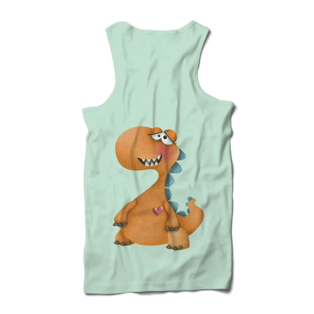 T-Shirt Printing: Quirky Dinosaur with Heart - Spread Love and Laughter|i love yu darvish shirt