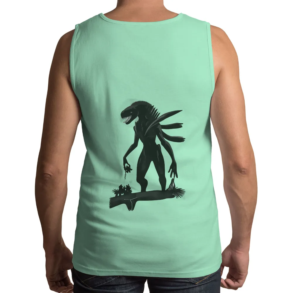 Customized Tee Shirts: Unleash Your Fears with the Shadow Beast Design| Full moon behind the Shadow Beast