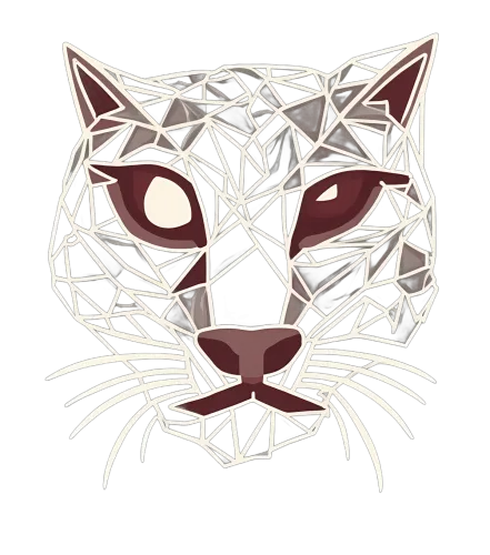 Tee Shirts Printed: Geometric Panther - Strength and Modern Aesthetic