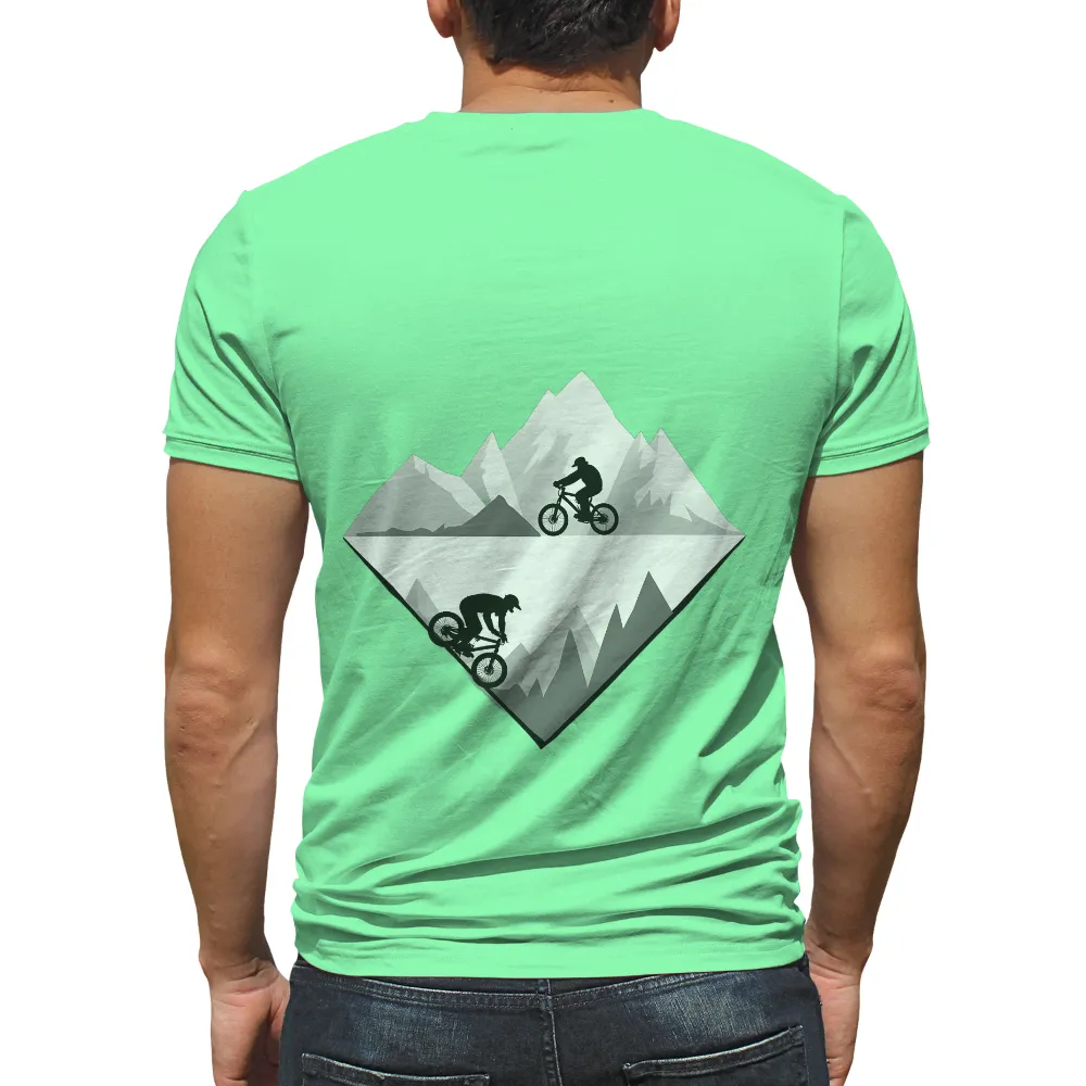 T-Shirts Custom: Mountain Biking Adventure Silhouette|adventure time star wars shirt