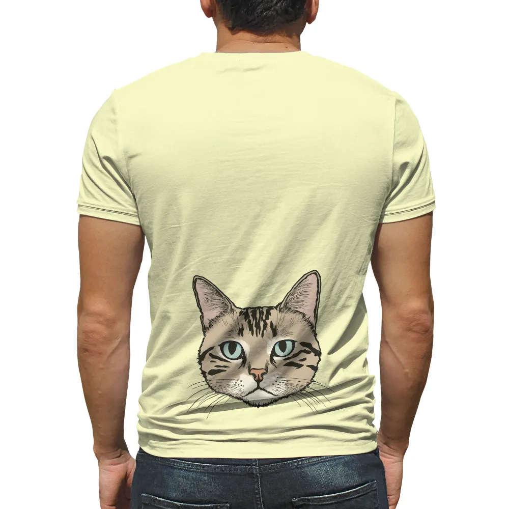 Custom Tee Shirts: Majestic Bengal Cat in Comic Book Style|cat easter shirt