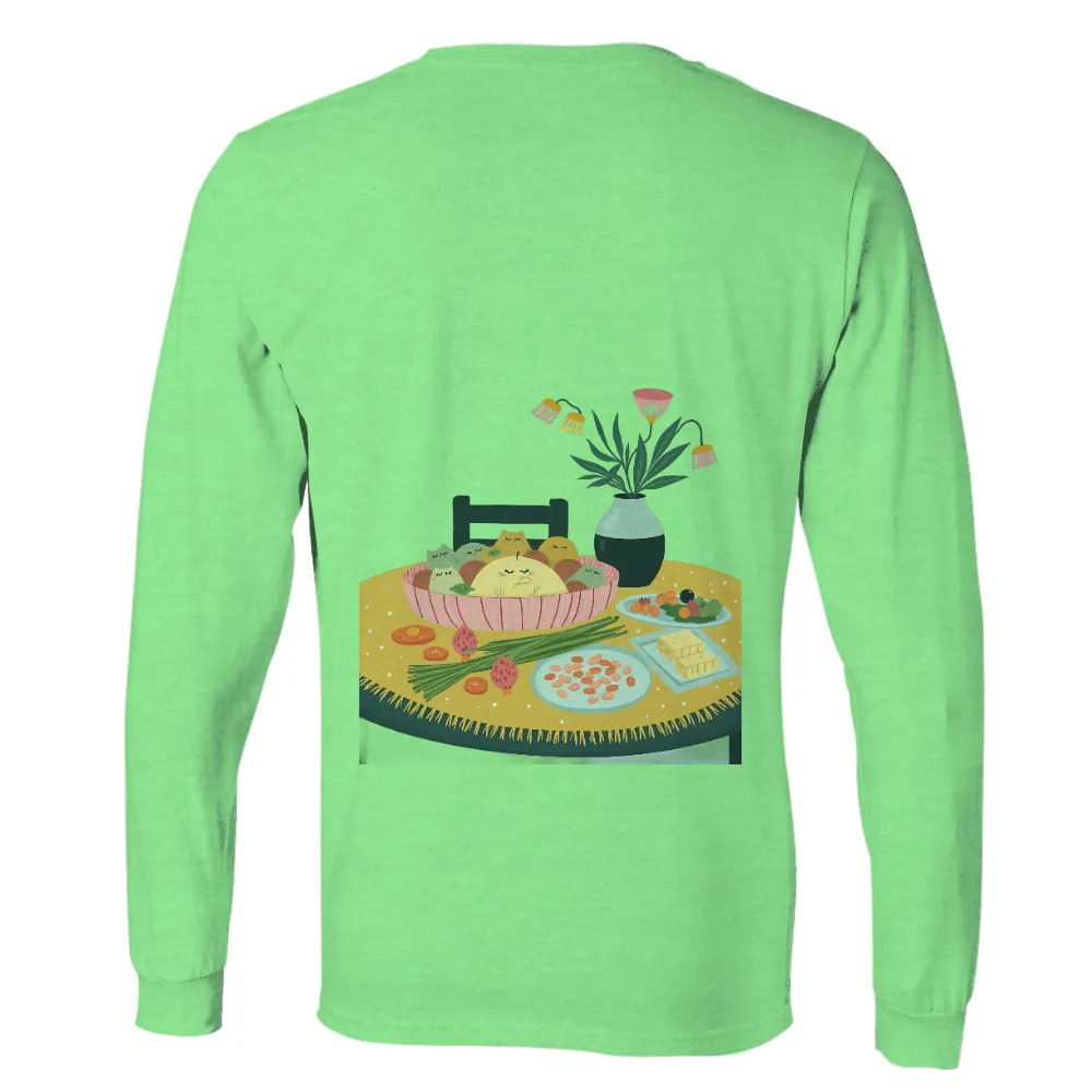 Customized Tee Shirts: Whimsical Gathering of Food Friends|junk food budweiser 90s tee