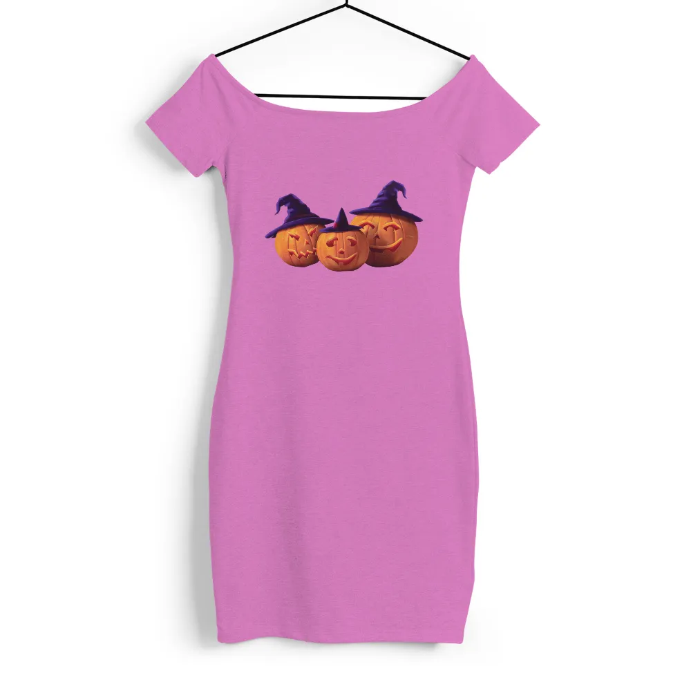 TShirt Design: Halloween Pumpkins in Witch Hats|a fun thing to do in the morning shirt