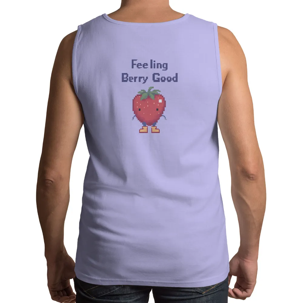 TShirt Design: Feeling Berry Good with Pixel Art Strawberry|cute fathers day shirts