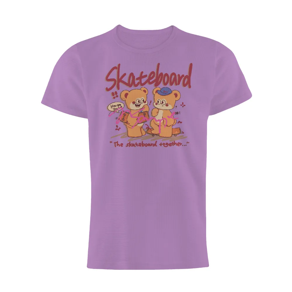 Custom Tee Shirts: Skateboarding Friends - Teddy Bears on Wheels|throwback thursday friends shirt