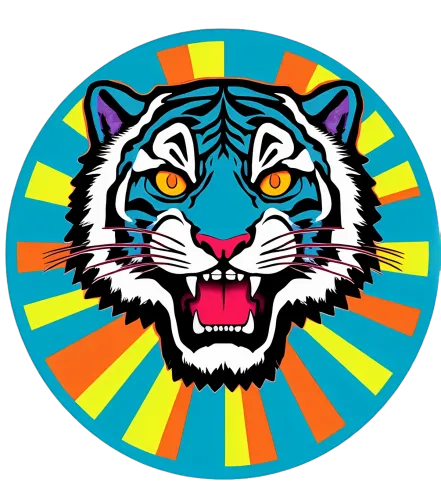 Retro Pop Culture Design: Roaring Tiger Power